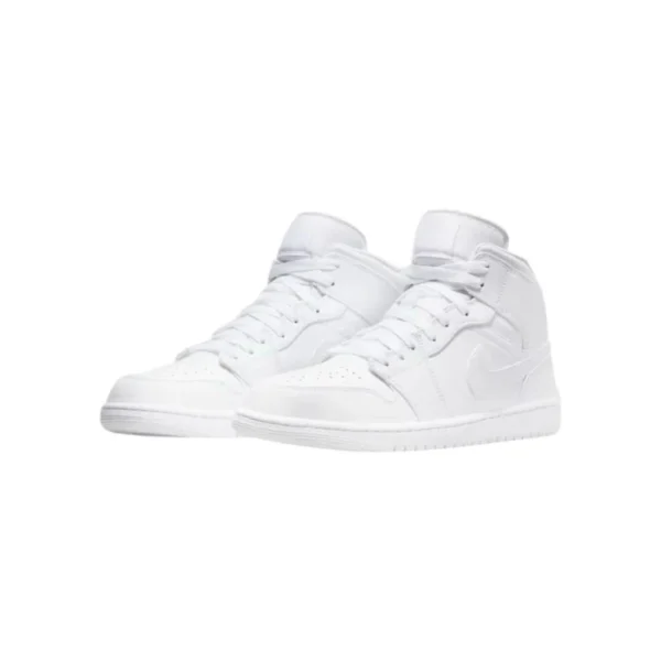 Air Jordan 1- Mid "Triple White" - Image 2