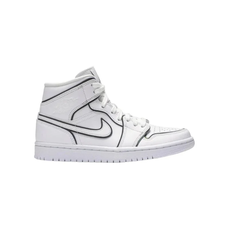 Air Jordan 1- Mid "Iridescent Outline" Sneakers