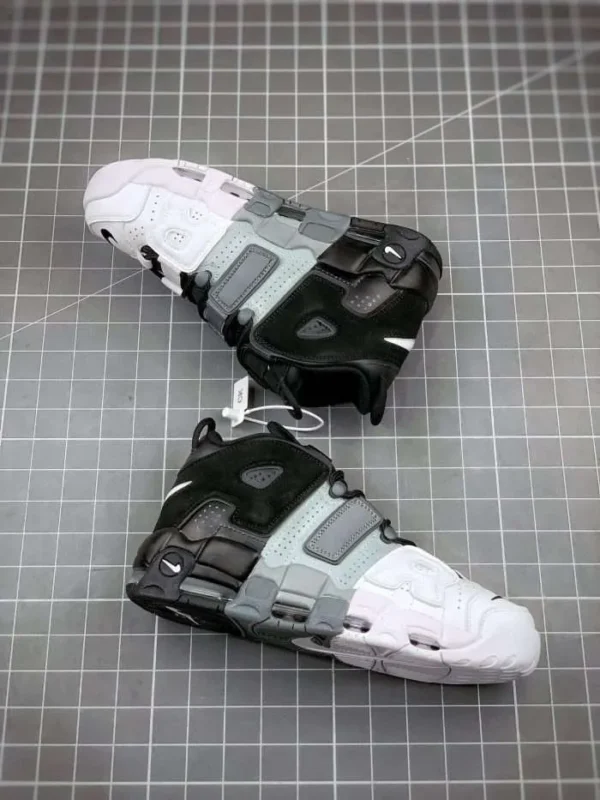 Nike Air More Uptempo Tri-Color Black Cool Grey White - Image 3
