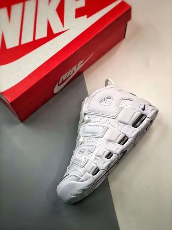 Nike Air More Uptempo White Navy - Image 2